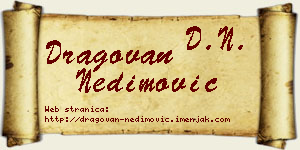 Dragovan Nedimović vizit kartica